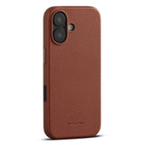 iPhone 17 - WOOLNUT Ægte Læder Bagside Cover - MagSafe Kompatibel - Brun