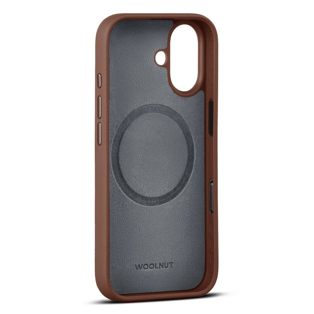 iPhone 17 - WOOLNUT Ægte Læder Bagside Cover - MagSafe Kompatibel - Brun