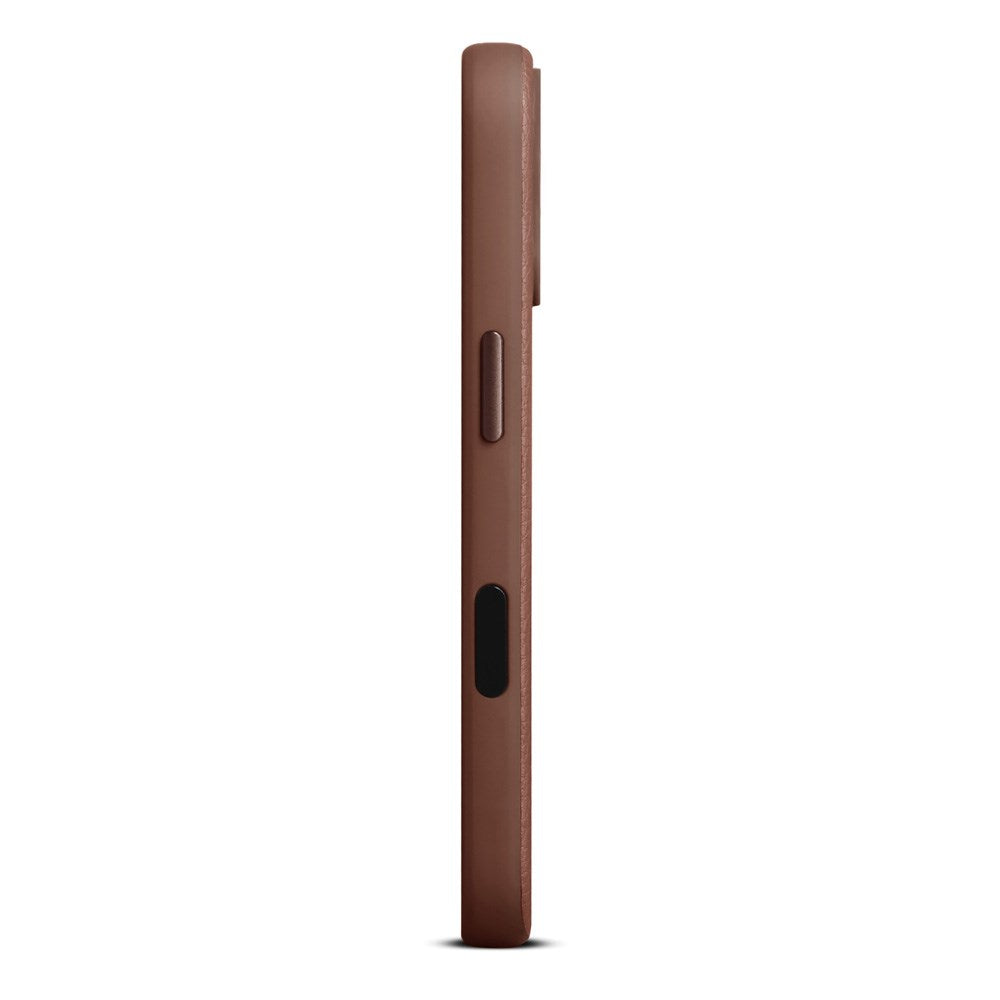 iPhone 17 - WOOLNUT Ægte Læder Bagside Cover - MagSafe Kompatibel - Brun
