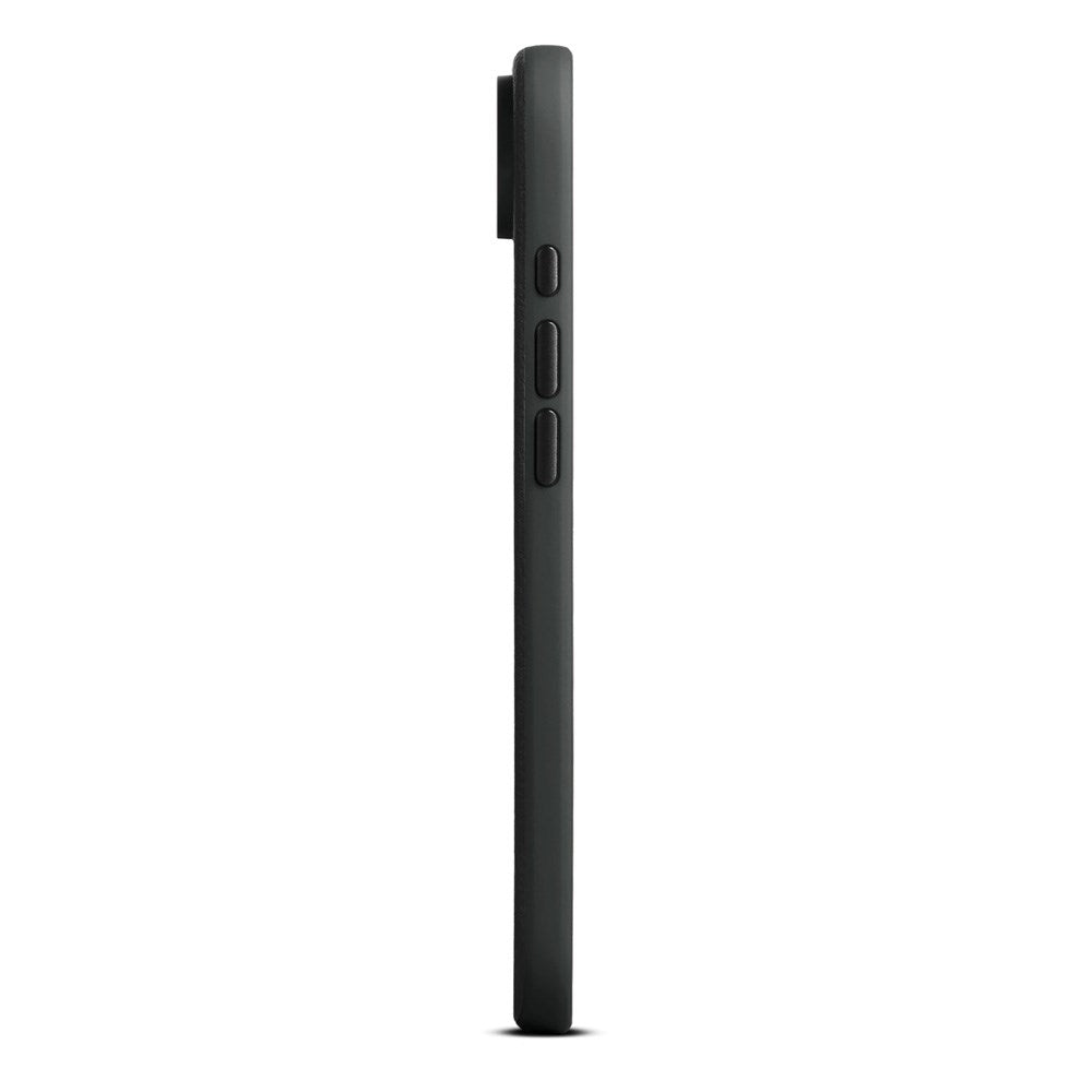 iPhone Air - WOOLNUT Ægte Læder Bagside Cover - MagSafe Kompatibel - Sort