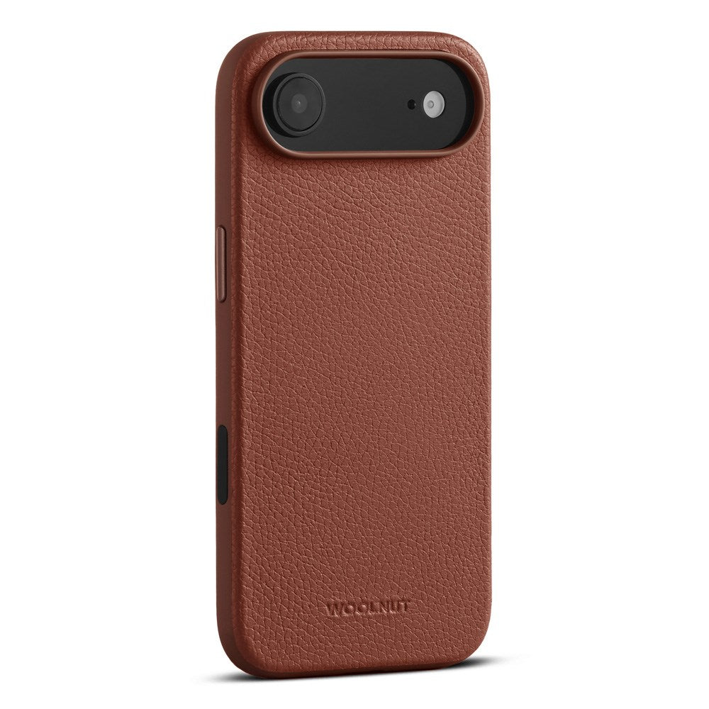 iPhone Air - WOOLNUT Ægte Læder Bagside Cover - MagSafe Kompatibel - Brun