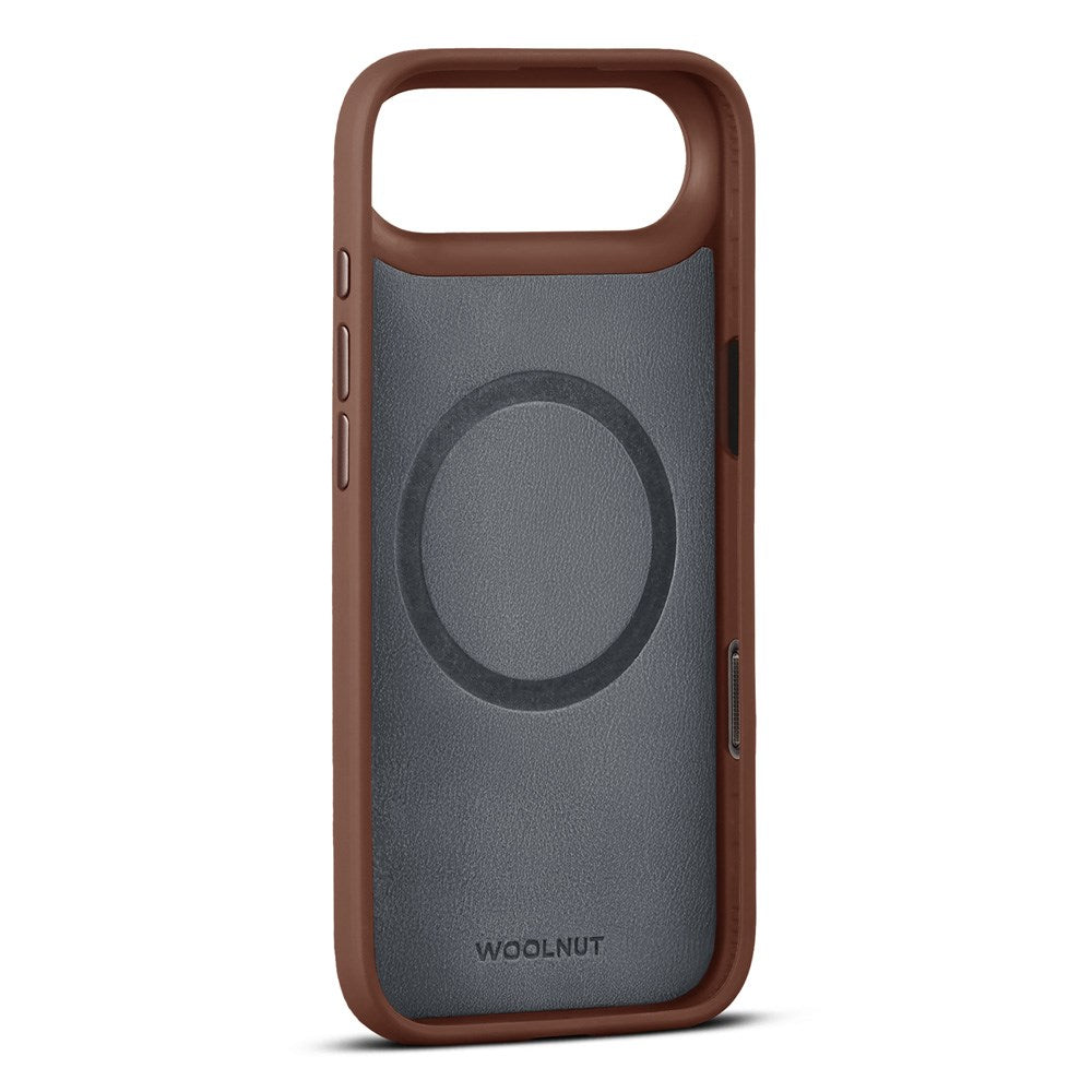 iPhone Air - WOOLNUT Ægte Læder Bagside Cover - MagSafe Kompatibel - Brun
