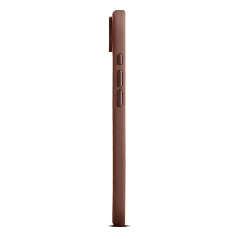 iPhone Air - WOOLNUT Ægte Læder Bagside Cover - MagSafe Kompatibel - Brun