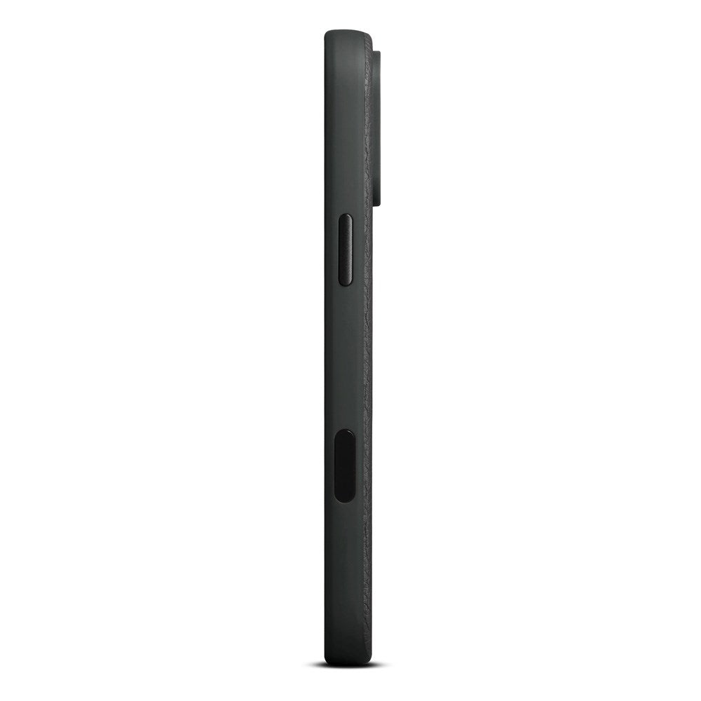 iPhone 17 Pro Max - WOOLNUT Ægte Læder Bagside Cover - MagSafe Kompatibel - Sort