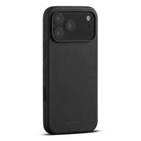 iPhone 17 Pro Max - WOOLNUT Ægte Læder Bagside Cover - MagSafe Kompatibel - Sort