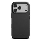 WOOLNUT iPhone 18 Pro Ægte Læder Bagside Cover - MagSafe Kompatibel - Sort