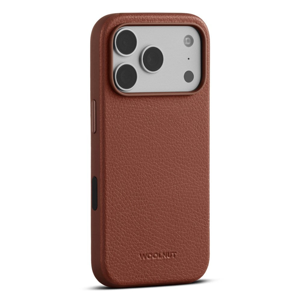 WOOLNUT iPhone 18 Pro Max Ægte Læder Bagside Cover - MagSafe Kompatibel - Brun