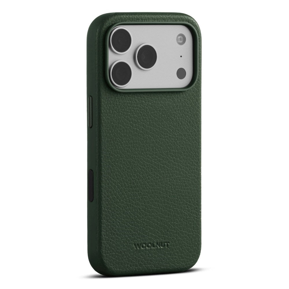WOOLNUT iPhone 18 Pro Ægte Læder Bagside Cover - MagSafe Kompatibel - Grøn