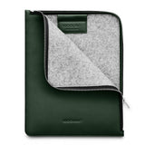 iPad / Tablet (23 x 29 cm) Woolnut Sleeve - Ægte Læder - Grøn