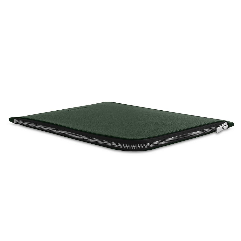 iPad / Tablet (23 x 29 cm) Woolnut Sleeve - Ægte Læder - Grøn