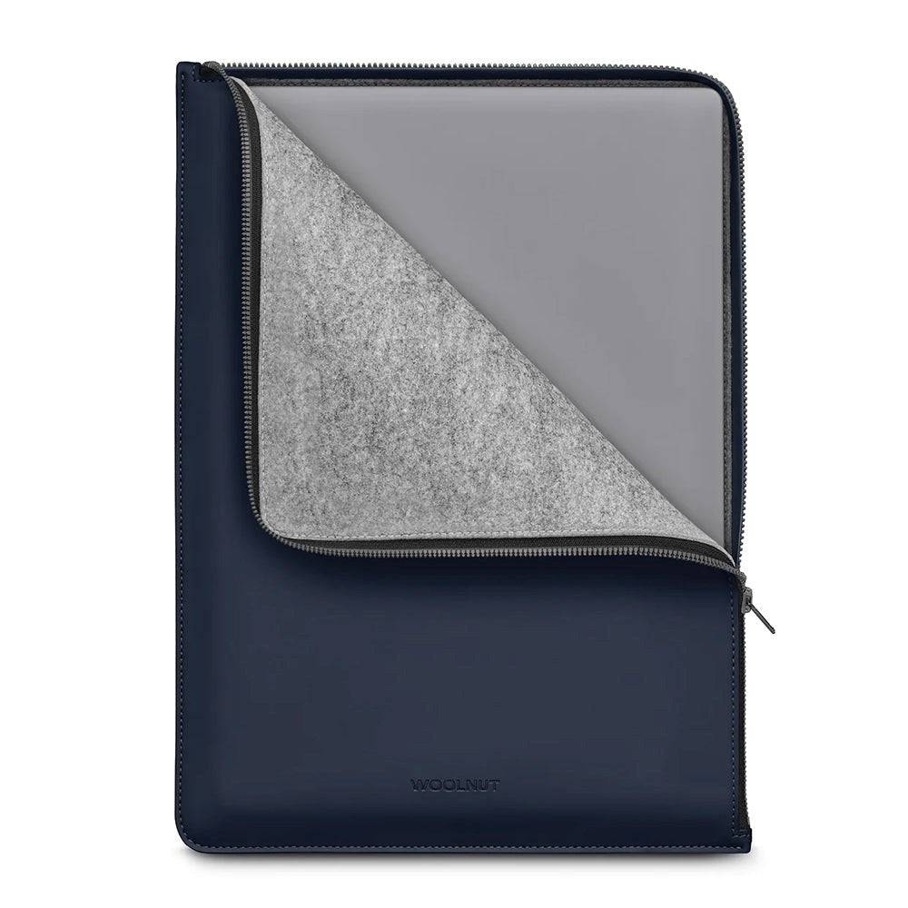 Woolnut Coated Folio PU Sleeve Til MacBook / Laptop 16" (360 x 250mm) - Blå