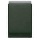 MacBook Pro 16" M4 / M3 / M2 / M1 (2024 - 2021) Woolnut Sleeve - 27.5 x 37.5 cm - Ægte Læder - Grøn
