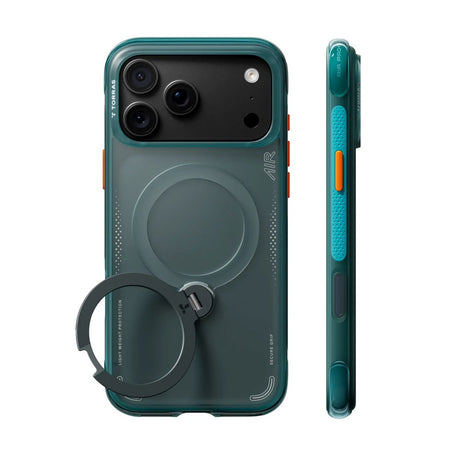 iPhone 18 Pro Max / 17 Pro Max TORRAS Ostand Q3 Air Bagside Cover - MagSafe Kompatibel - Grøn