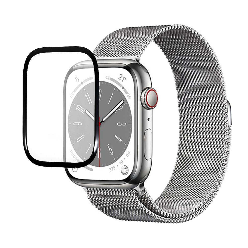 Apple Watch 9/8/7 (45mm) PMMA Skærmbeskyttelse - Sort Kant